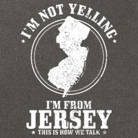 Im Not Yelling Im From New Jersey Funny State Map Pride Cotton Canvas Backpack