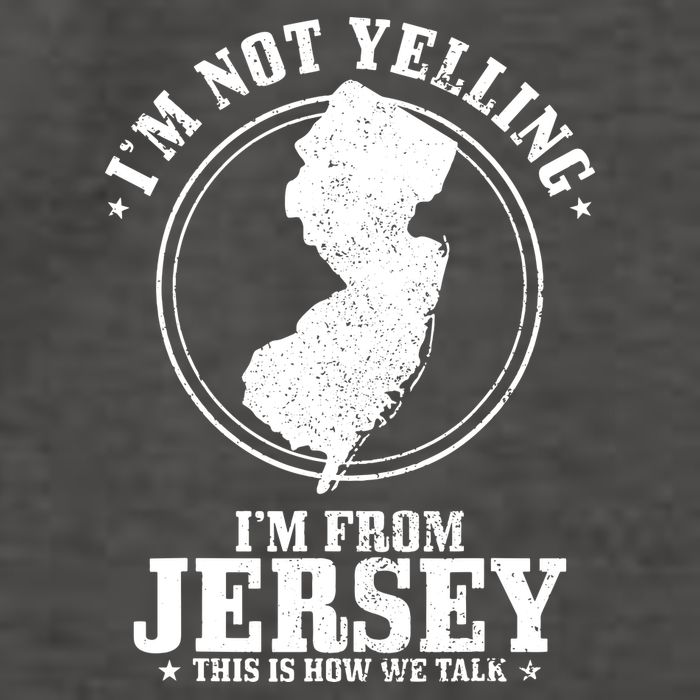 Im Not Yelling Im From New Jersey Funny State Map Pride Vector Backpack