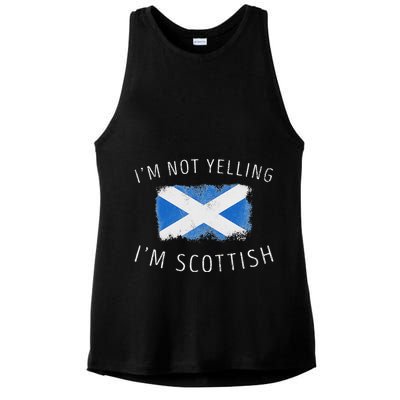 IM Not Yelling IM Scottish Funny Scotland Pride Ladies PosiCharge Tri-Blend Wicking Tank