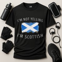 IM Not Yelling IM Scottish Funny Scotland Pride Cooling Performance Crew T-Shirt