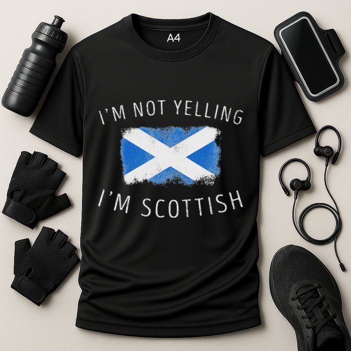 IM Not Yelling IM Scottish Funny Scotland Pride Cooling Performance Crew T-Shirt