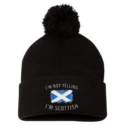 IM Not Yelling IM Scottish Funny Scotland Pride Pom Pom 12in Knit Beanie
