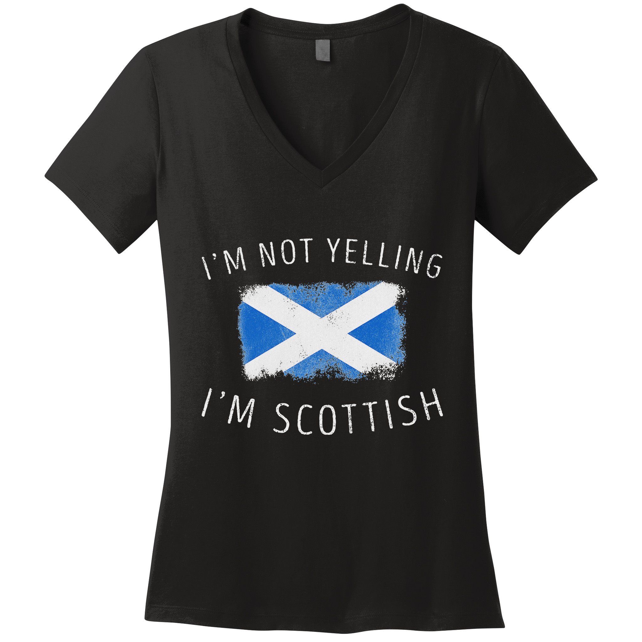 IM Not Yelling IM Scottish Funny Scotland Pride Women's V-Neck T-Shirt