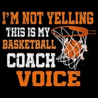 IM Not Yelling This Is My Basketball Coach Voice Flexfit Unipanel Trucker Cap