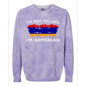 Im Not Yelling Im Armenian Humor Lover Colorblast Crewneck Sweatshirt