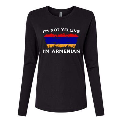 Im Not Yelling Im Armenian Humor Lover Womens Cotton Relaxed Long Sleeve T-Shirt