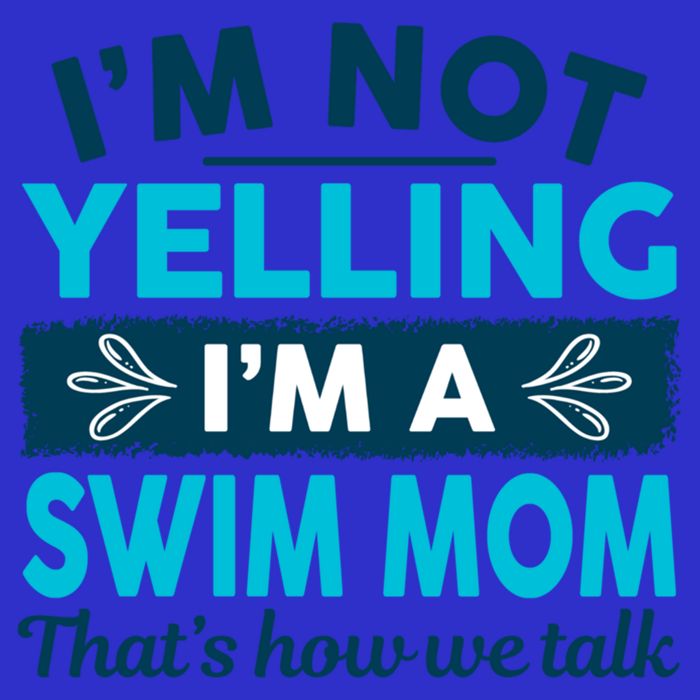I'm Not Yelling I'm A Swim Mom Funny Swimmer Mother Swimming Gift 16 in Basic Backpack