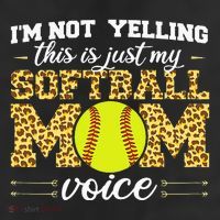 I'm not yelling This is Softball Mom voice Leopard 11oz C Handle Ceramic Mug