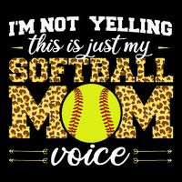 I'm not yelling This is Softball Mom voice Leopard 16 in Basic Backpack