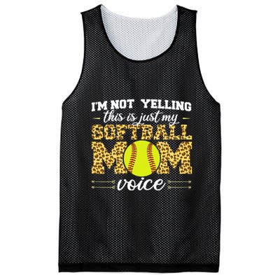 I'm not yelling This is Softball Mom voice Leopard Mesh Reversible Basketball Jersey Tank