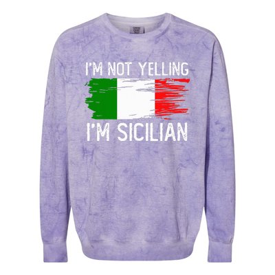 IM Not Yelling IM Sicilian Colorblast Crewneck Sweatshirt