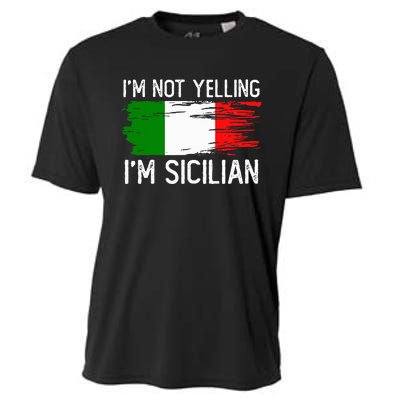 IM Not Yelling IM Sicilian Cooling Performance Crew T-Shirt