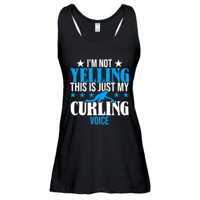 IM Not Yelling This Is My Curling Voice Funny Curling Ladies Essential Flowy Tank