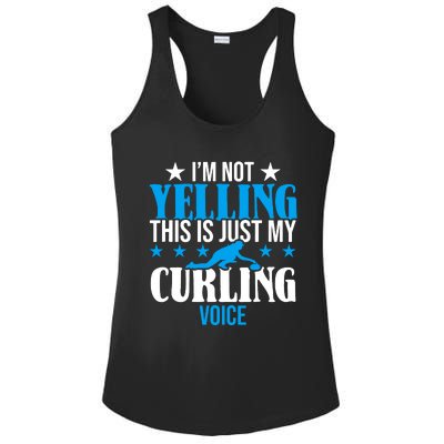 IM Not Yelling This Is My Curling Voice Funny Curling Ladies PosiCharge Competitor Racerback Tank