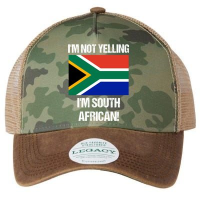 Im Not Yelling Im South African Country Flag South Africa Gift Legacy Tie Dye Trucker Hat