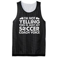 Im Not Yelling This Is Just My Soccer Coach Voice Mom Dad Mesh Reversible Basketball Jersey Tank