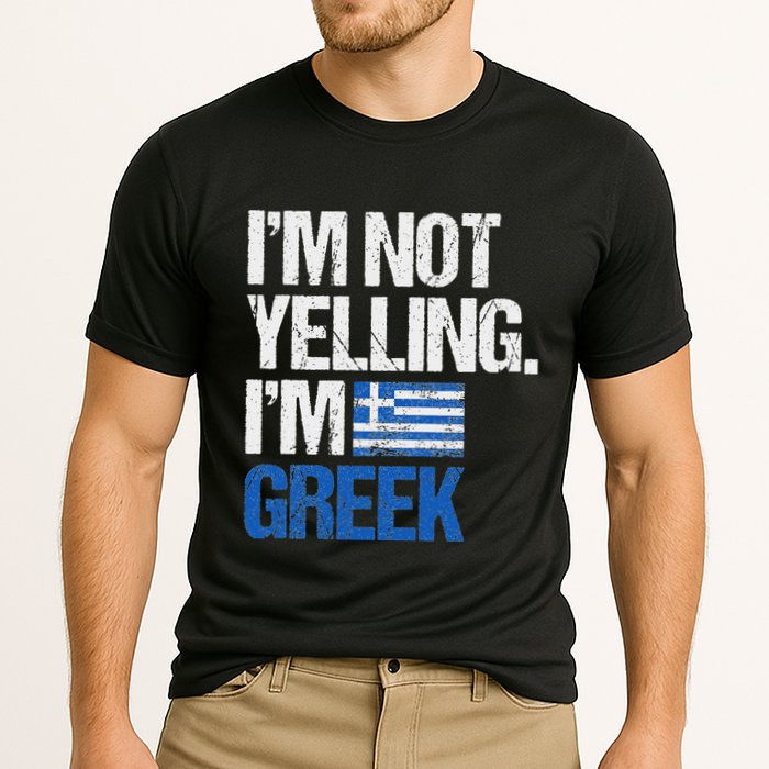 IM Not Yelling Im Greek Cooling Performance Crew T-Shirt