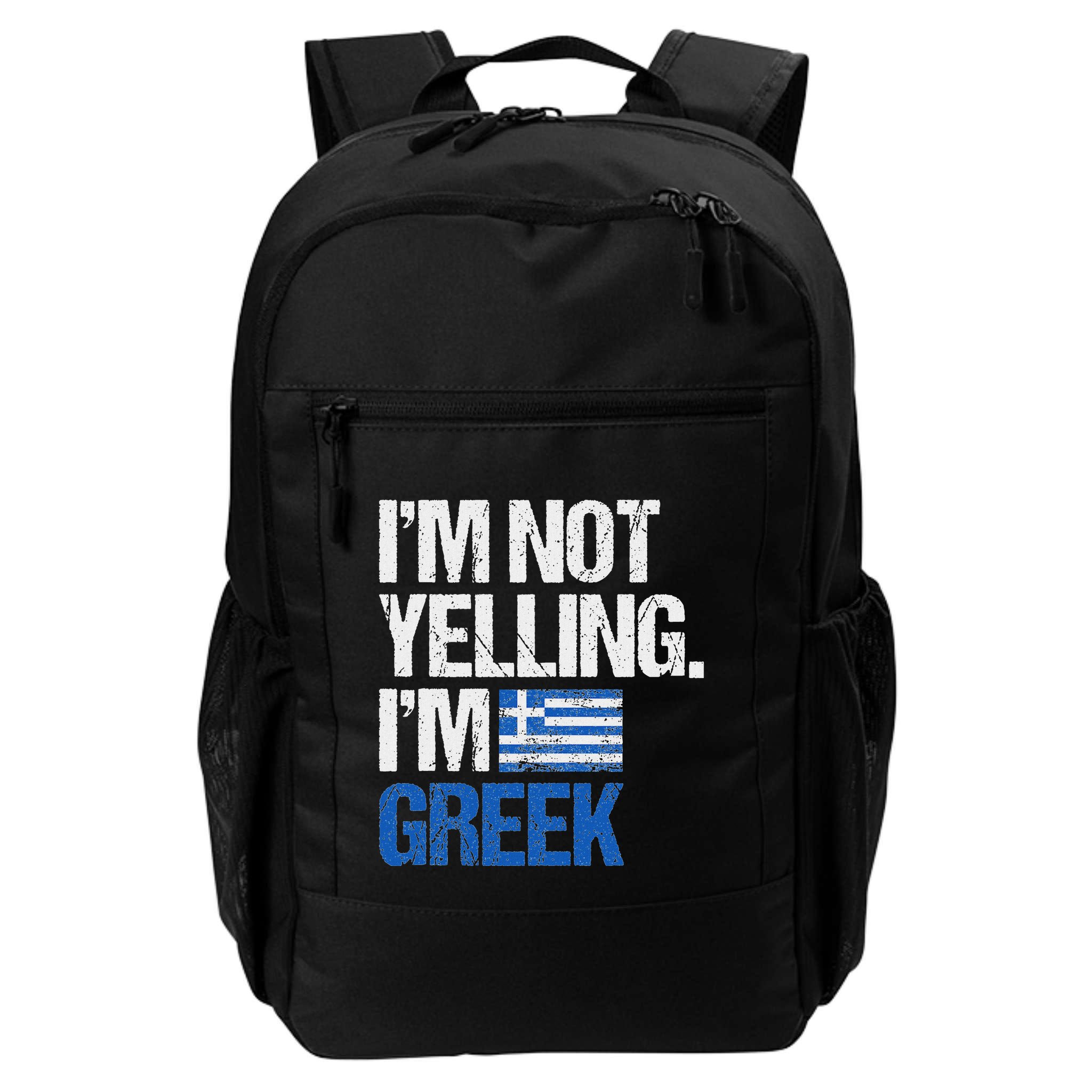 IM Not Yelling Im Greek Backpack