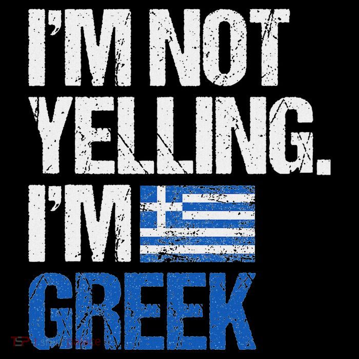IM Not Yelling Im Greek Drawstring Bag