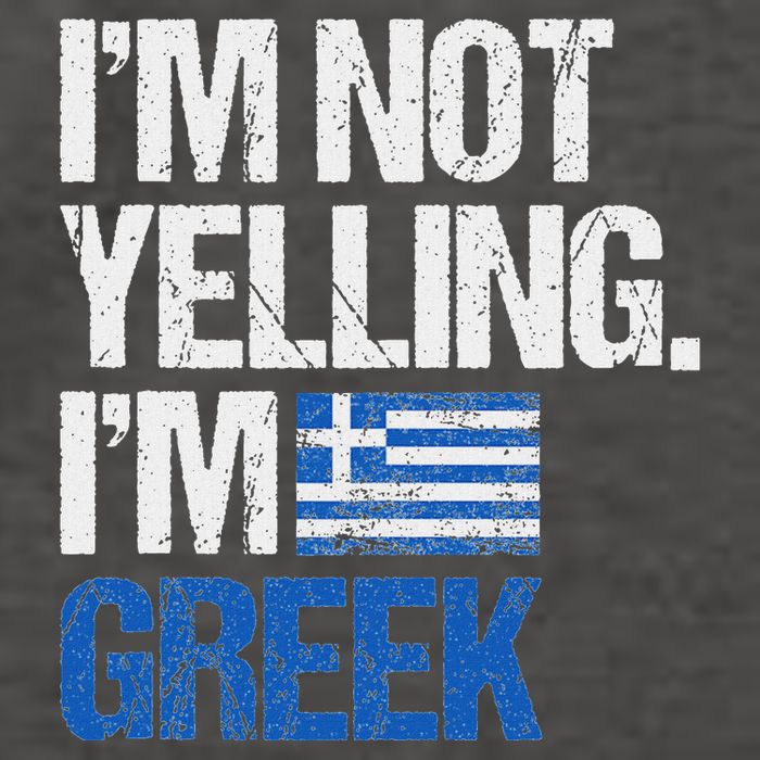 IM Not Yelling Im Greek Vector Backpack
