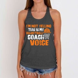 IM Not Yelling This Is My Basketball Coach Voice Women's Knotted Racerback Tank