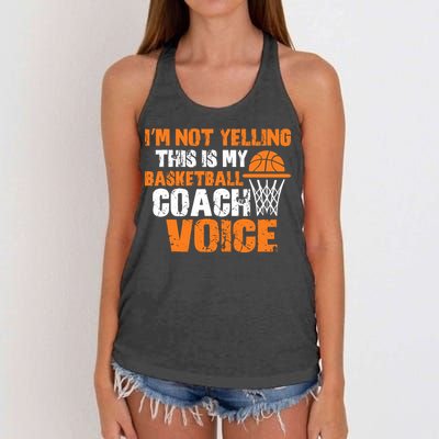 IM Not Yelling This Is My Basketball Coach Voice Women's Knotted Racerback Tank