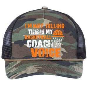 IM Not Yelling This Is My Basketball Coach Voice Retro Rope Trucker Hat Cap