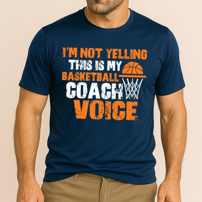 IM Not Yelling This Is My Basketball Coach Voice Cooling Performance Crew T-Shirt