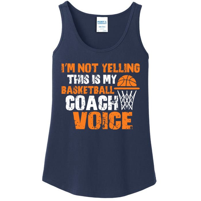 IM Not Yelling This Is My Basketball Coach Voice Ladies Essential Tank