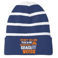 IM Not Yelling This Is My Basketball Coach Voice Striped Beanie with Solid Band