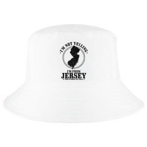 IM Not Yelling IM From New Jersey Funny State Map Pride Cool Comfort Performance Bucket Hat