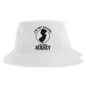 IM Not Yelling IM From New Jersey Funny State Map Pride Sustainable Bucket Hat