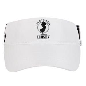 IM Not Yelling IM From New Jersey Funny State Map Pride Adult Drive Performance Visor