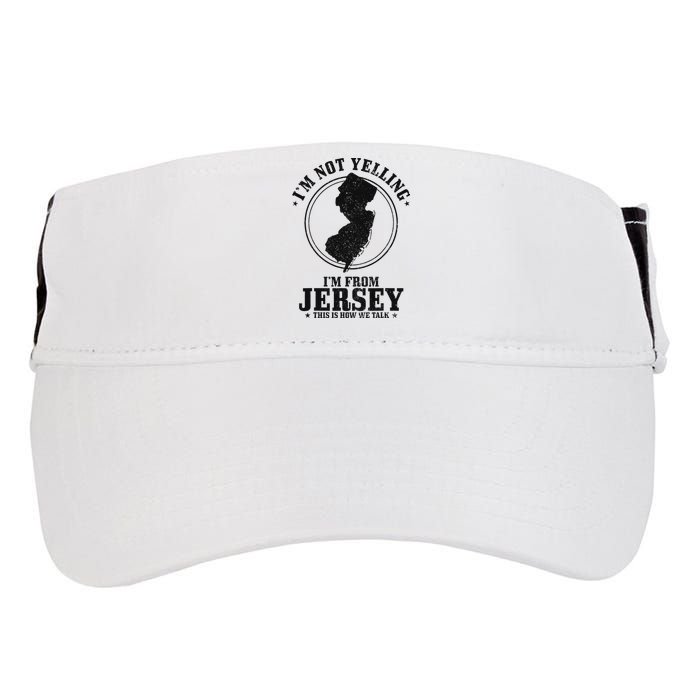 IM Not Yelling IM From New Jersey Funny State Map Pride Adult Drive Performance Visor