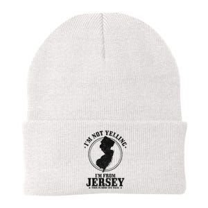 IM Not Yelling IM From New Jersey Funny State Map Pride Knit Cap Winter Beanie