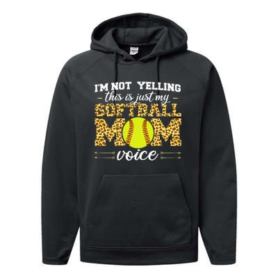 I'm Not Yelling This Is Just My Soccer Mom Voice leopard Performance Fleece Hoodie