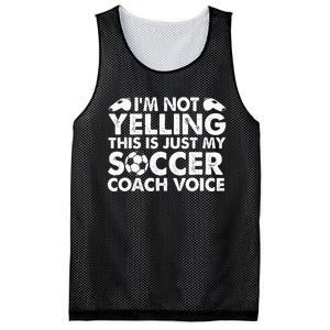 Im Not Yelling This Is Just My Soccer Coach Voice Mom Dad Mesh Reversible Basketball Jersey Tank