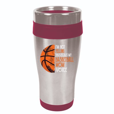 I'm Not Yelling This Is Just My Basketball Mom Voice 16oz Travel Tumbler