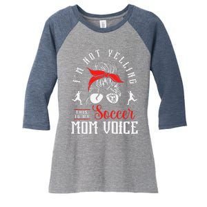 IM Not Yelling This Is My Soccer Mom Voice Soccer Mom Women's Tri-Blend 3/4-Sleeve Raglan Shirt