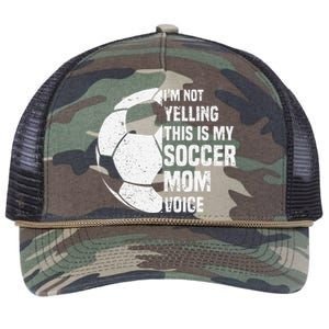 IM Not Yelling This Is My Soccer Mom Voice Funny Soccer Mom Retro Rope Trucker Hat Cap