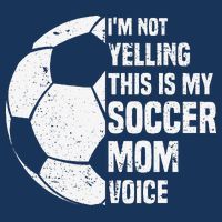 IM Not Yelling This Is My Soccer Mom Voice Funny Soccer Mom 7 Panel Mesh Trucker Snapback Hat