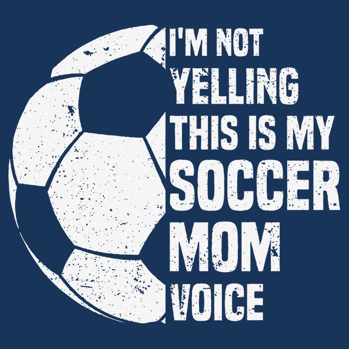 IM Not Yelling This Is My Soccer Mom Voice Funny Soccer Mom 7 Panel Mesh Trucker Snapback Hat