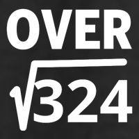 IM Over 18 Funny Square Root Math Design Garment-Dyed Fleece Hoodie