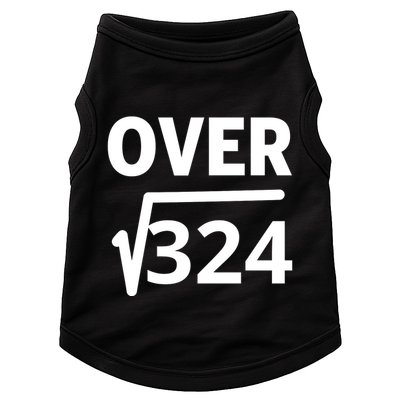 IM Over 18 Funny Square Root Math Design Doggie Tank