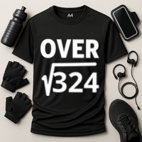 IM Over 18 Funny Square Root Math Design Performance Shirt