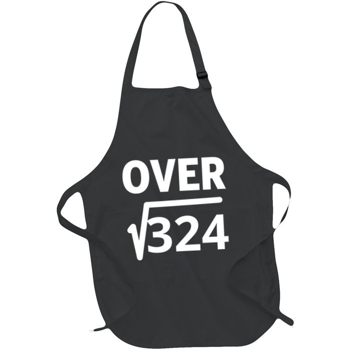 IM Over 18 Funny Square Root Math Design Apron