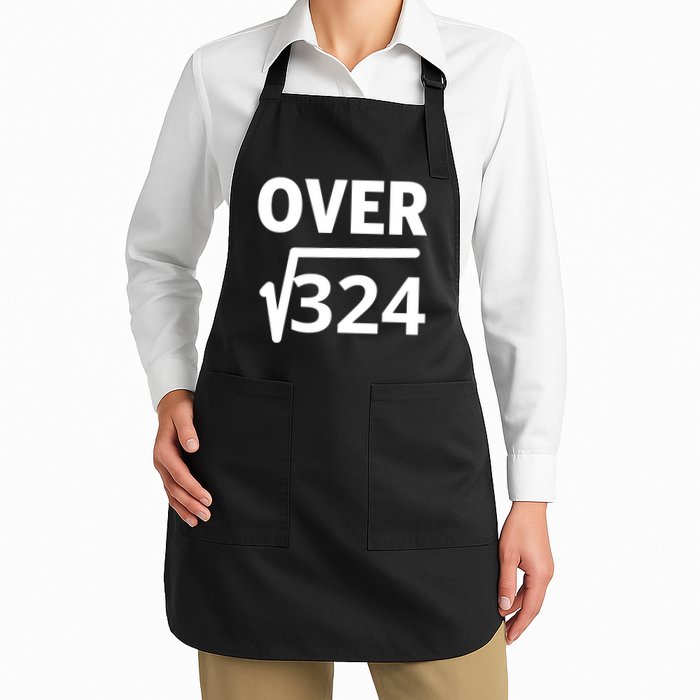 IM Over 18 Funny Square Root Math Design Apron