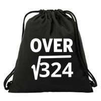 IM Over 18 Funny Square Root Math Design Drawstring Bag