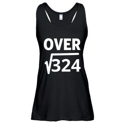 IM Over 18 Funny Square Root Math Design Ladies Essential Flowy Tank