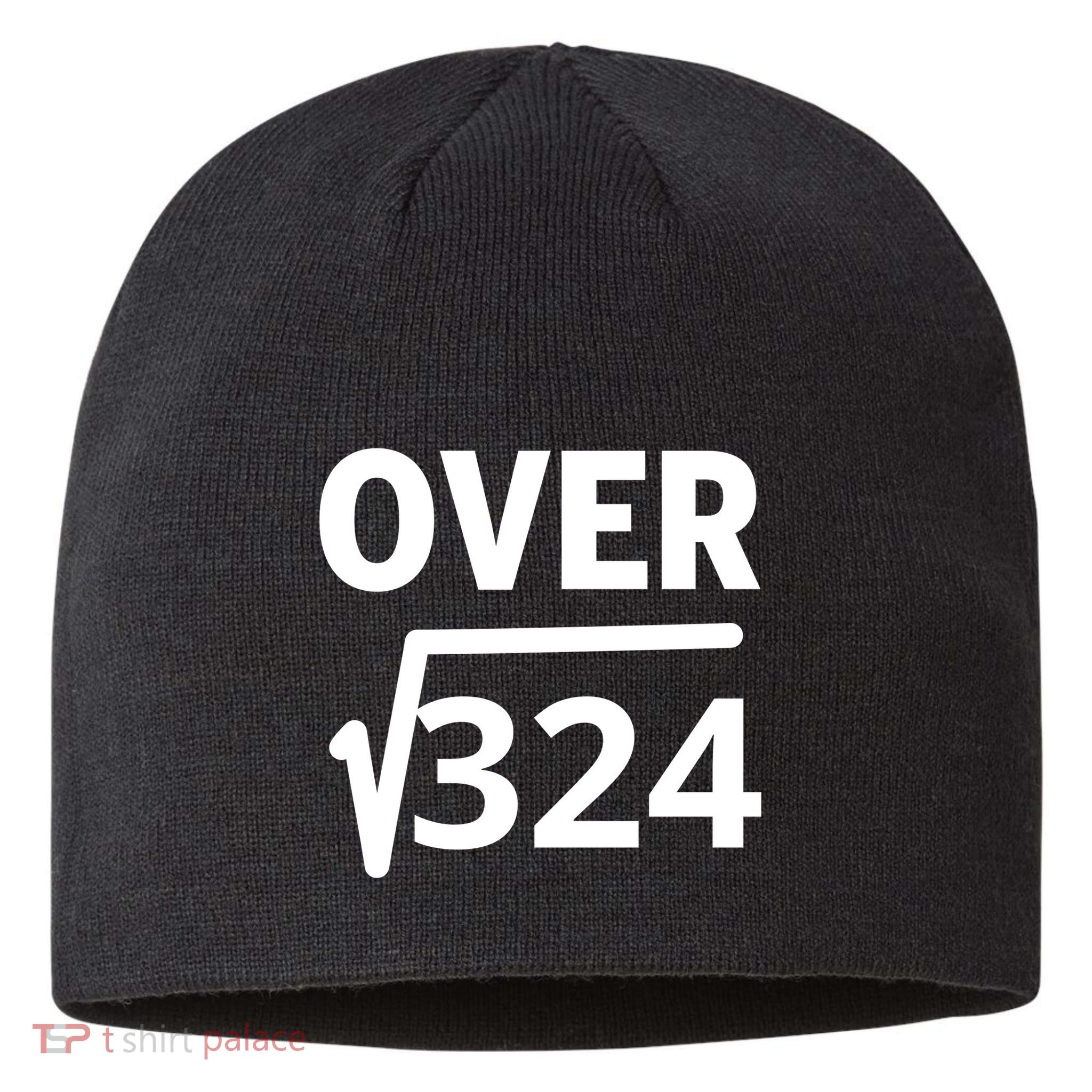 IM Over 18 Funny Square Root Math Design Sustainable Beanie